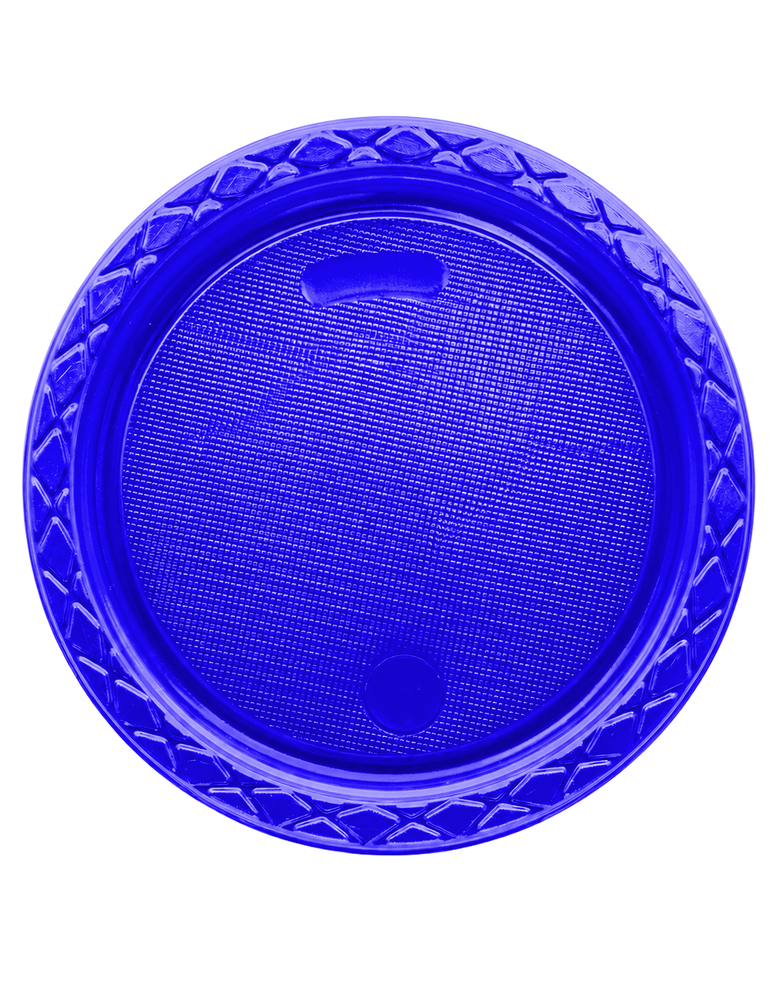 PLATO NEÓN AZUL LISO DE POLIESTIRENO #3
